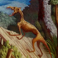 Thylacine and the Angel – oil on canvas 40.6cm x 50.8cm