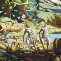Bones of the Ancestors - oil on canvas 76 cm x 152