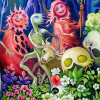 Our Lady of Disordely Conduct  - oil on canvas 50cm x 40cm  