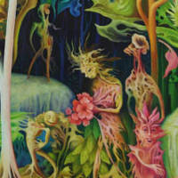 Pink Flowers - oil on canvas 84 cm x 97 cm