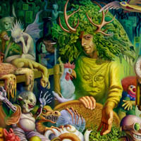 Shane's Grassy Oppy - oil on canvas 105cm x 122cm